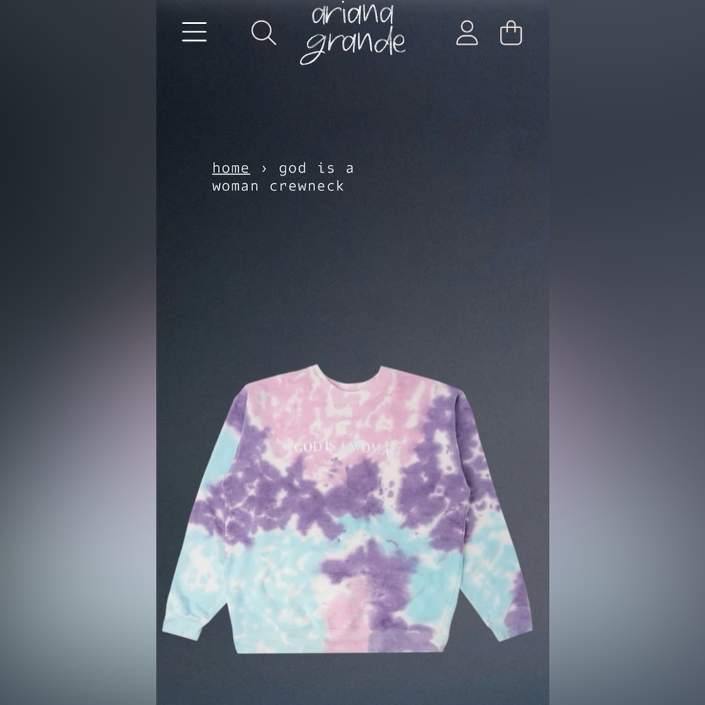 Ariana grande CROPPED god is a woman concert merch